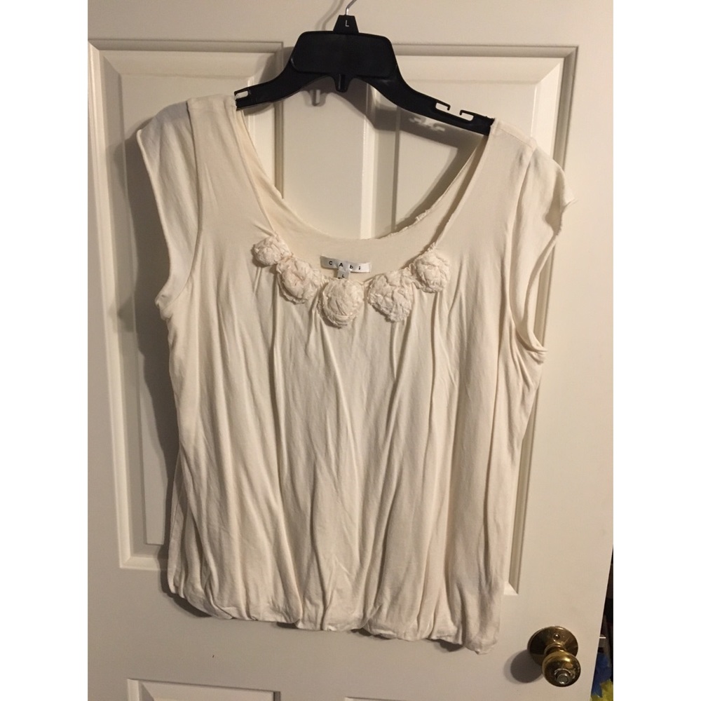 Cream/ white blouse shirt size L